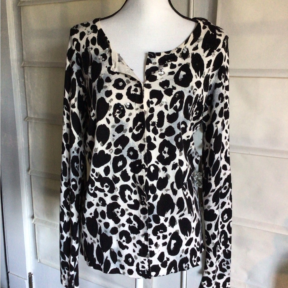 Prima Bella Leopard Print Cardigan